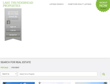 Tablet Screenshot of lakethunderheadproperties.com